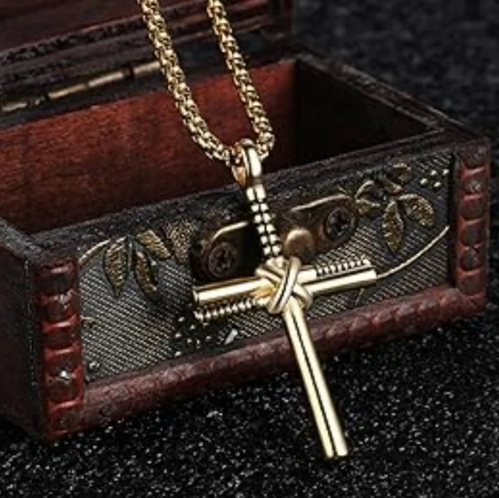 Rehoboth Baseball Bat Cross Pendant Necklace  With 24